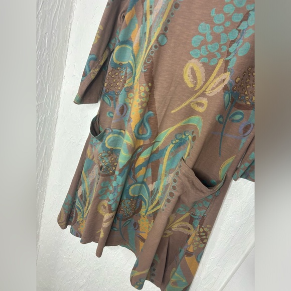 Fresh Produce Brown Boho Mini Dress Size Medium - Picture 4 of 7